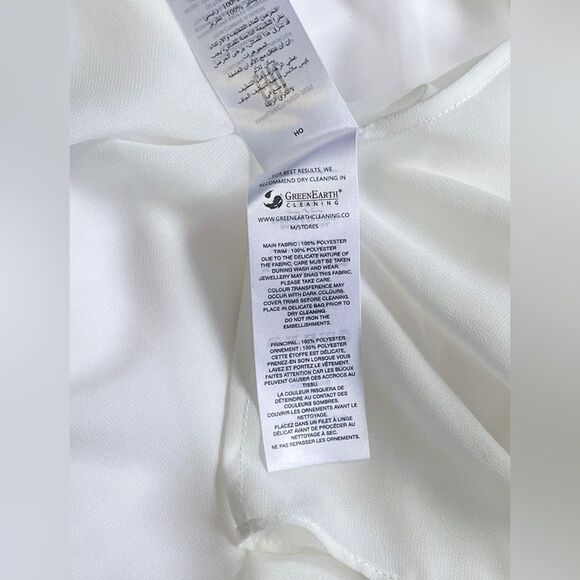 Self-Portrait Chiffon Rhinestone Detail Top size 10 - Picture 14 of 14